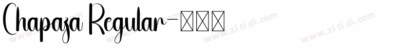 Chapaza Regular字体转换